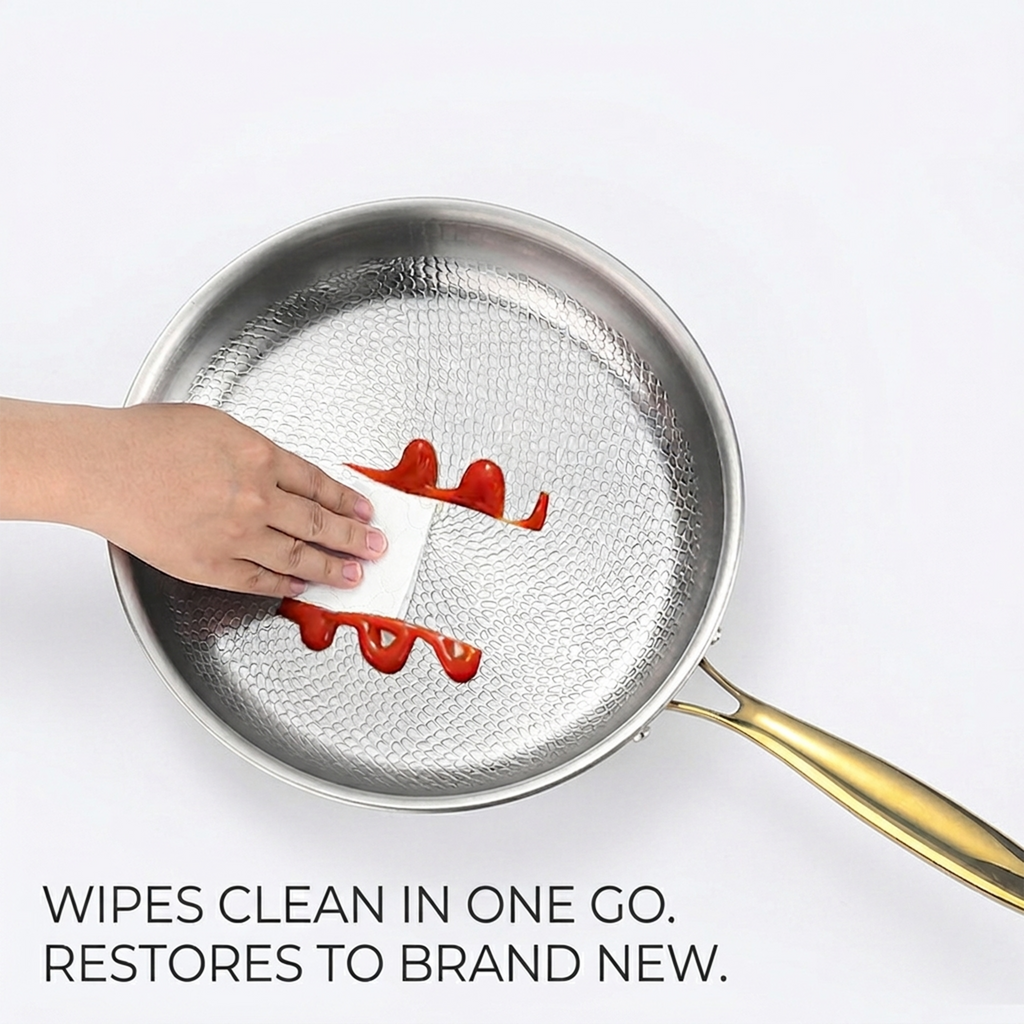 Movoloro 11.8-inch Titanium Wok with Hammered Non-Stick Surface