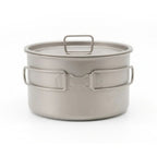 Movoloro 33.8 fl oz Titanium Pot with Folding Handles