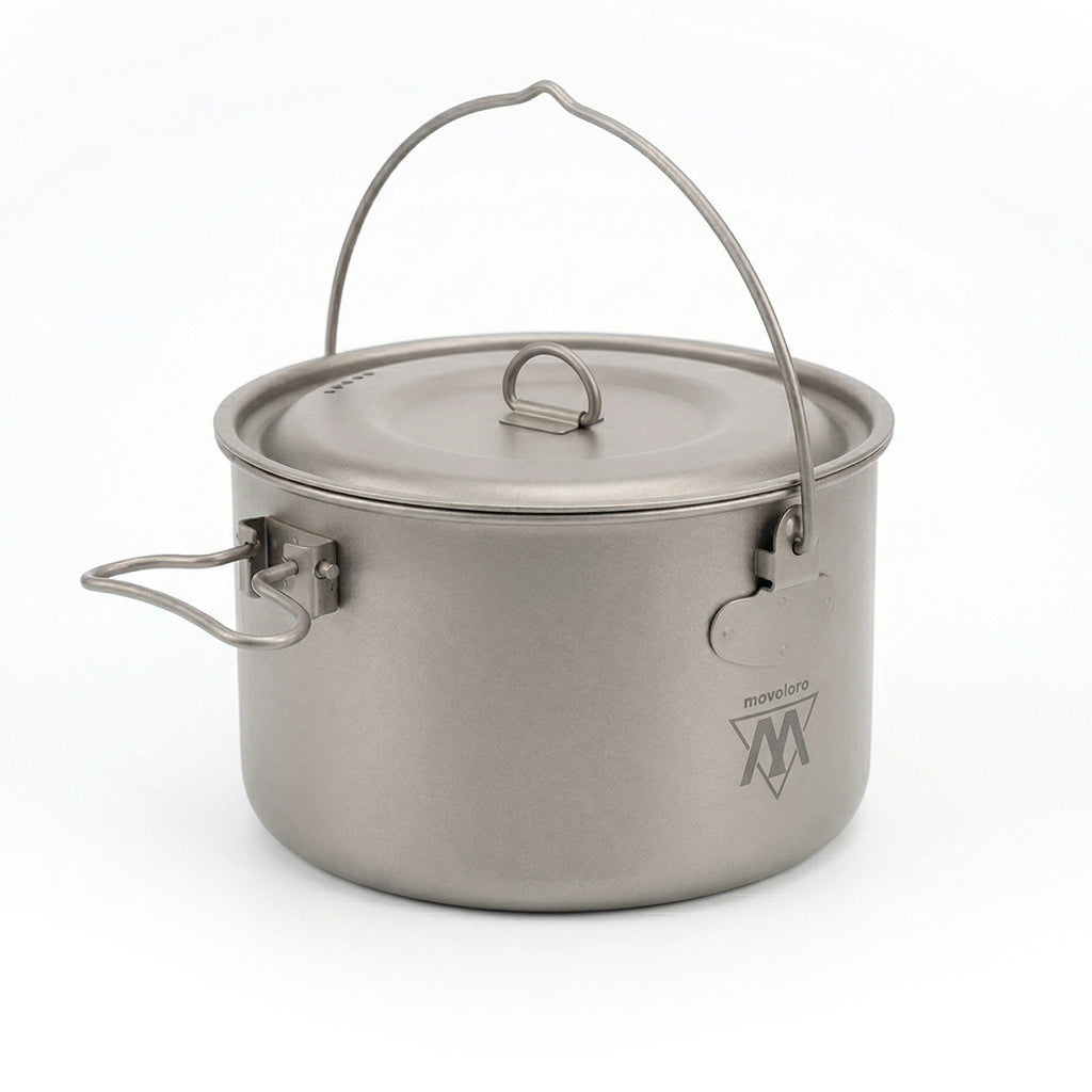 Movoloro 98 fl oz Large Titanium Stockpot with Bail Handle