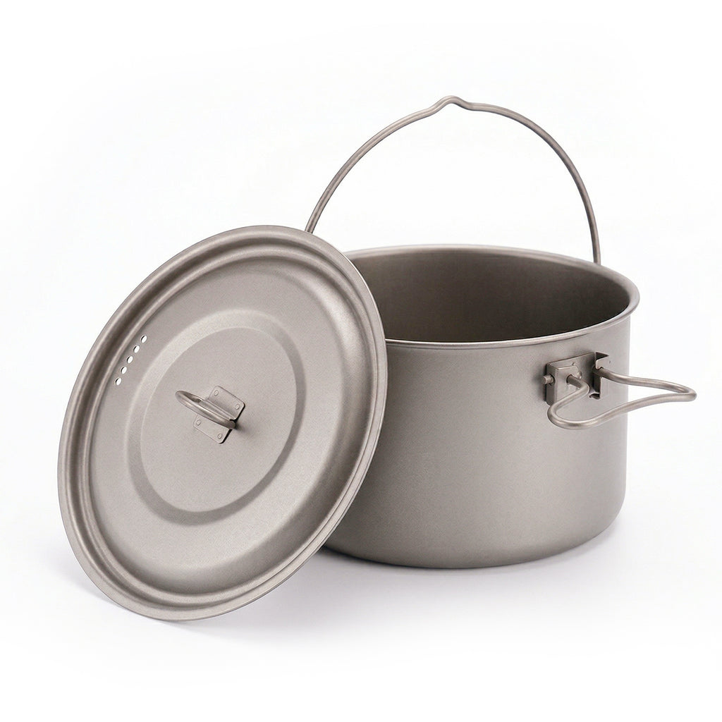 Movoloro 98 fl oz Large Titanium Stockpot with Bail Handle