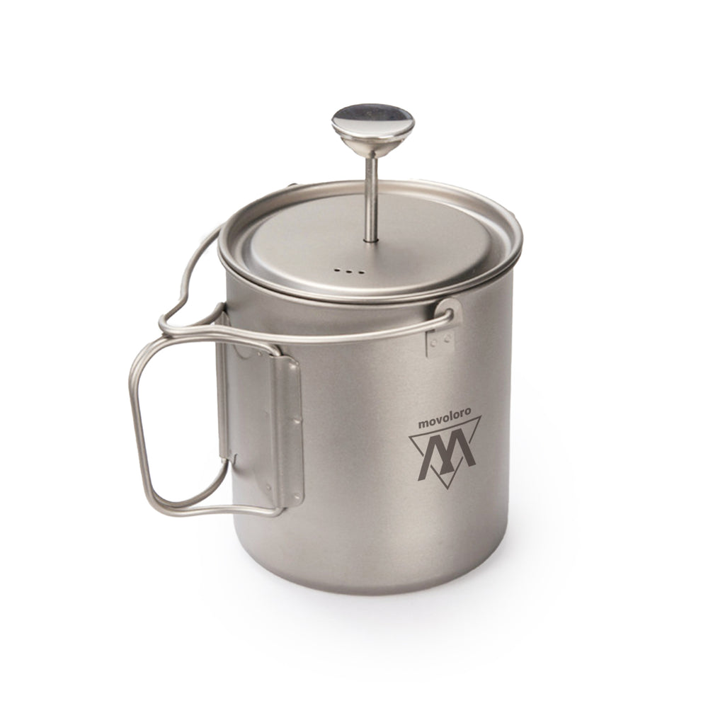 Movoloro 25.4 fl oz Titanium French Press Coffee Maker