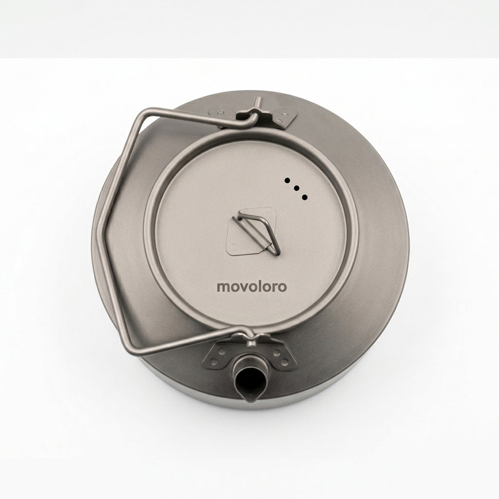 Movoloro 33.8 fl oz Titanium Tea Kettle with Top Handle