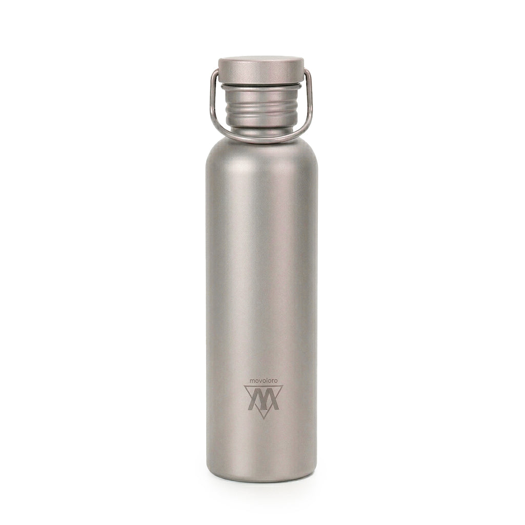 Movoloro 25.4 fl oz Pure Titanium Single-Wall Flask