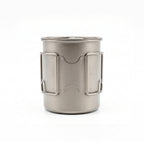 Movoloro 15.2 fl oz Titanium Mug with Folding Handles & Lid