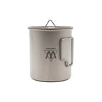Movoloro 15.2 fl oz Titanium Mug with Folding Handles & Lid