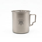 Movoloro 15.2 fl oz Titanium Mug with Folding Handles & Lid