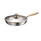 Movoloro 11.8-inch Titanium Wok with Hammered Non-Stick Surface